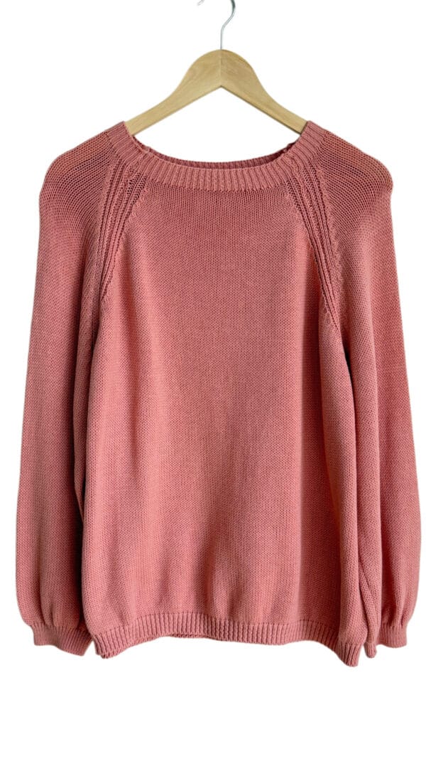 Sweter bawełniany łososiowy
