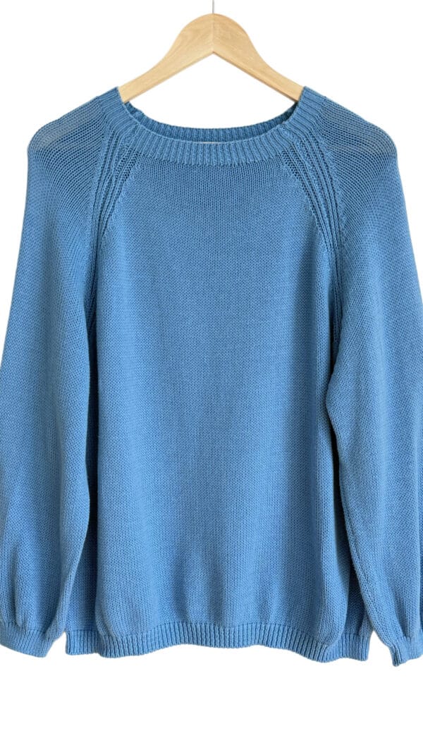 Sweter bawełniany niebieski