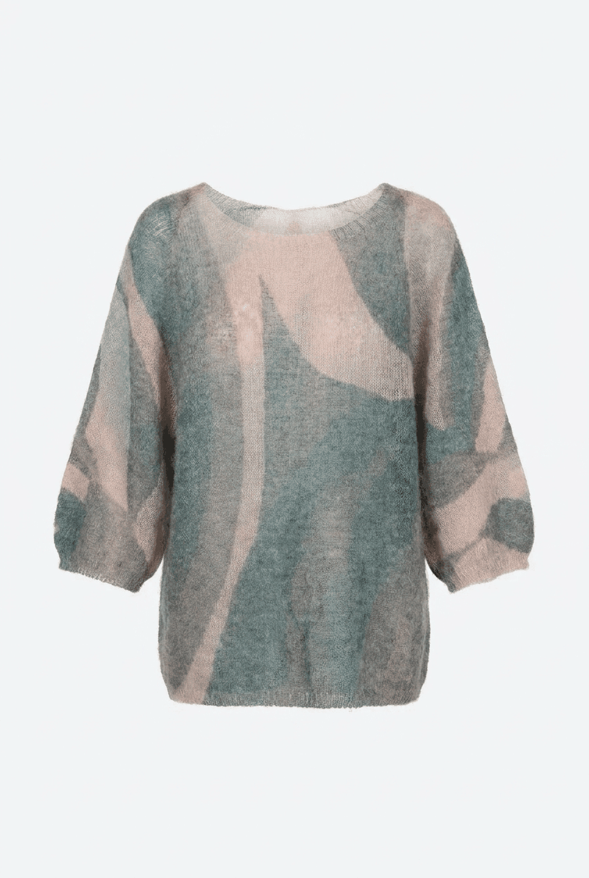 Sweter 75% Moher - odcienie turkusu - obrazek 5