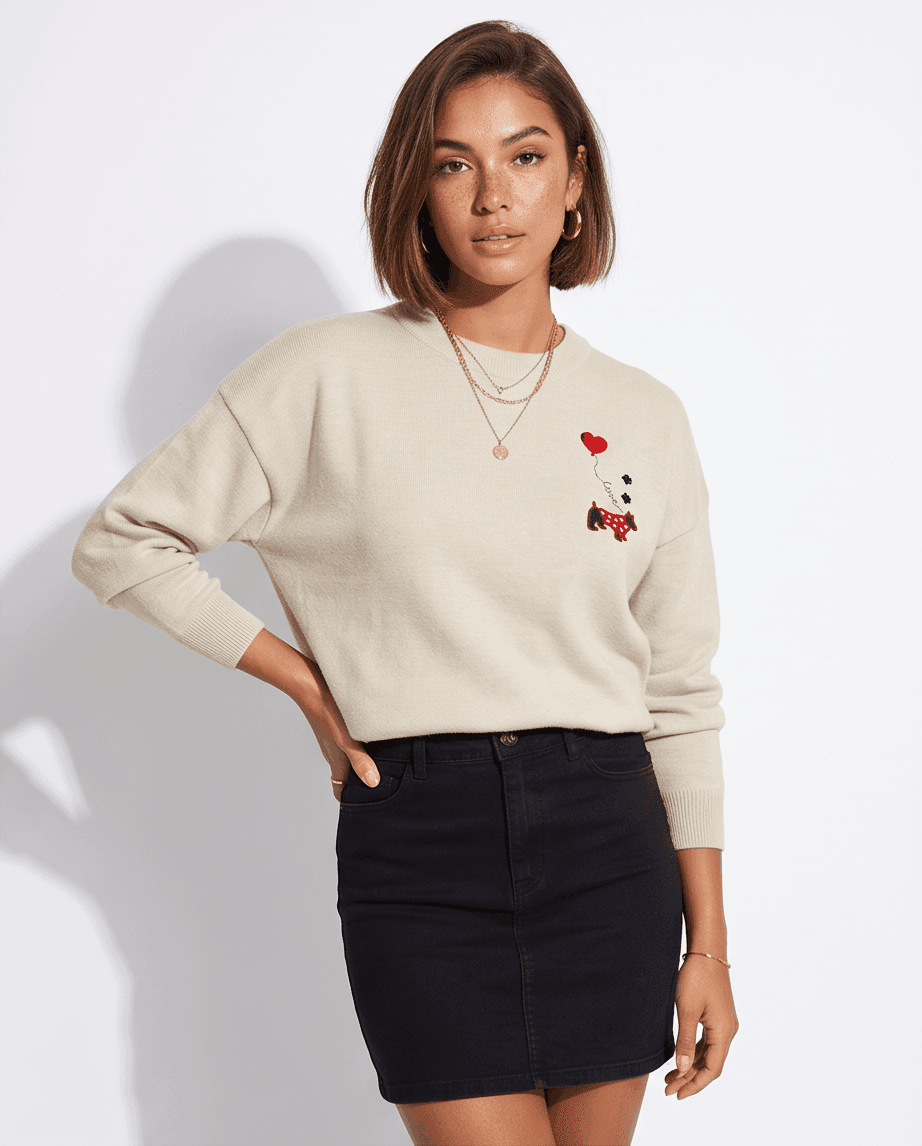 Sweter z uroczym akcentem