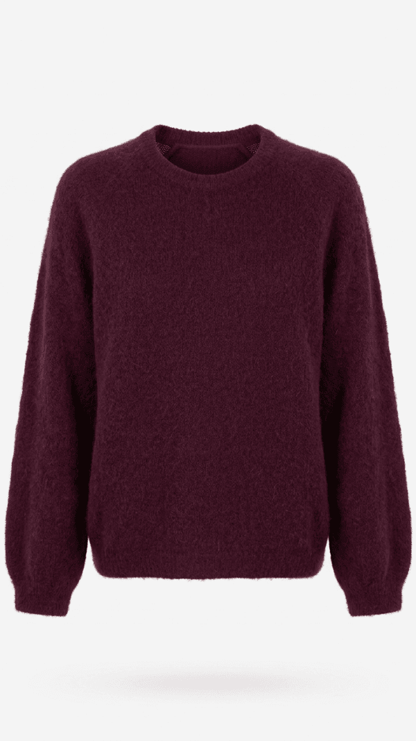 Sweter baby alpaka – śliwkowy