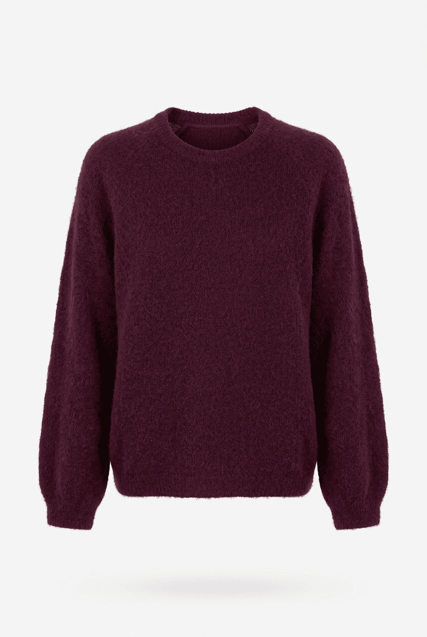 Sweter baby alpaka - śliwkowy - obrazek 2